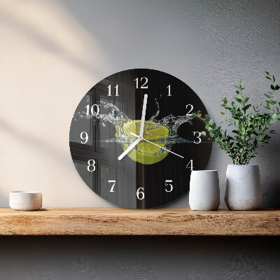 Glas wanduhr Zitronensäure