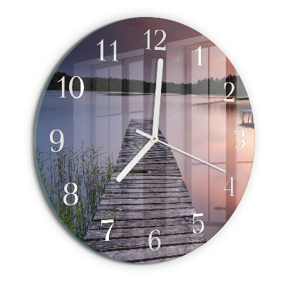 Glas wanduhr Brücke