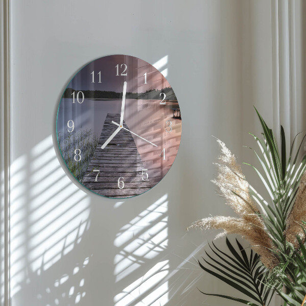 Glas wanduhr Brücke