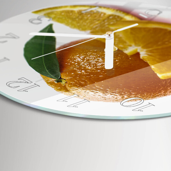 Glas wanduhr Orangen