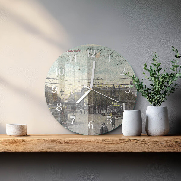 Glas wanduhr Postkarte