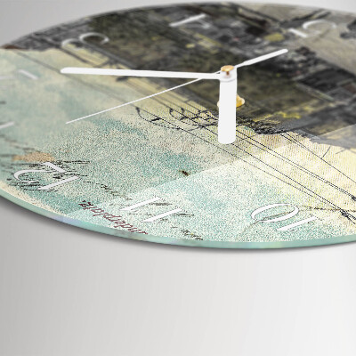 Glas wanduhr Postkarte