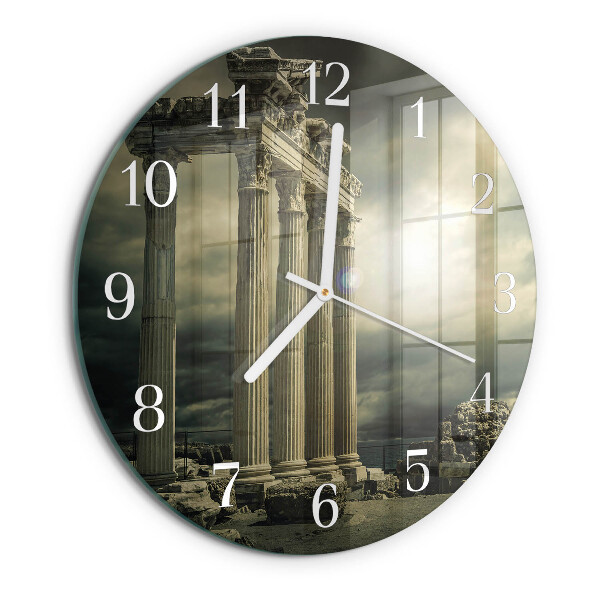 Glas wanduhr Akropolis