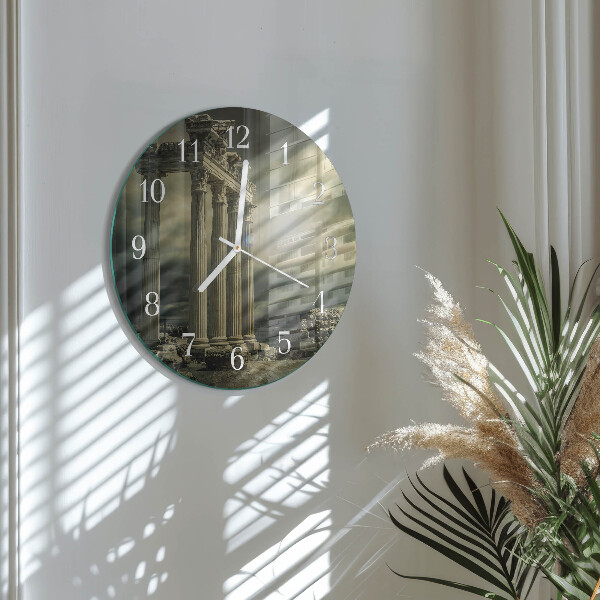 Glas wanduhr Akropolis