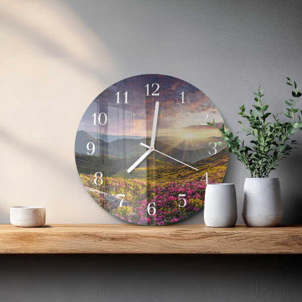 Glas wanduhr Landschaft