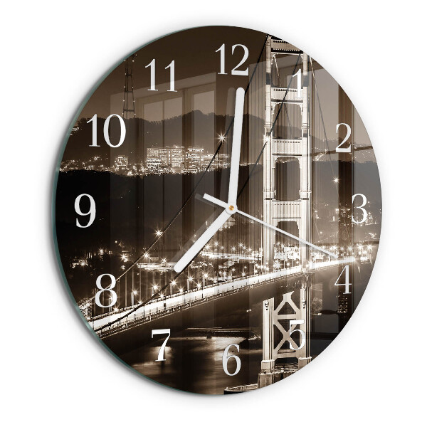 Glas wanduhr Brücke