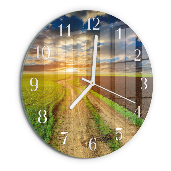 Glas wanduhr Feld