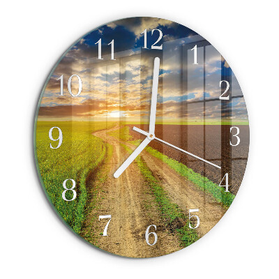 Glas wanduhr Feld