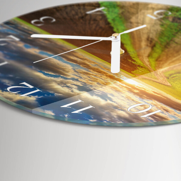 Glas wanduhr Feld
