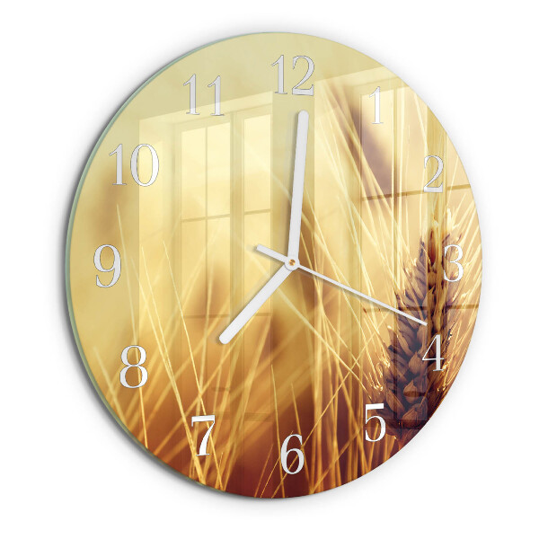 Glas wanduhr Getreide