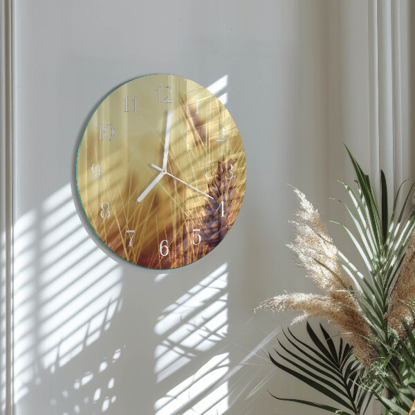 Glas wanduhr Getreide