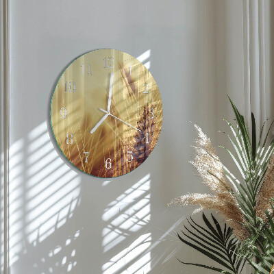 Glas wanduhr Getreide