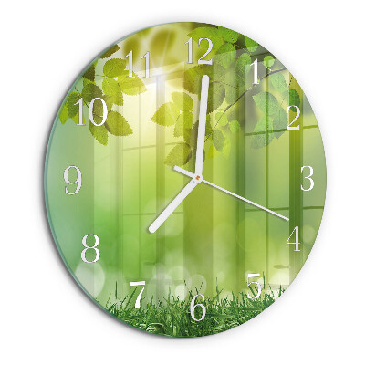 Glas wanduhr Frühling