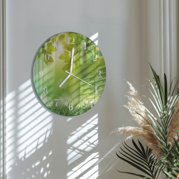 Glas wanduhr Frühling