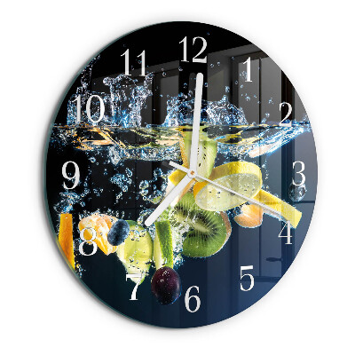 Glas wanduhr Obst