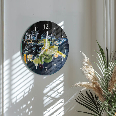Glas wanduhr Obst