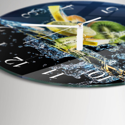 Glas wanduhr Obst