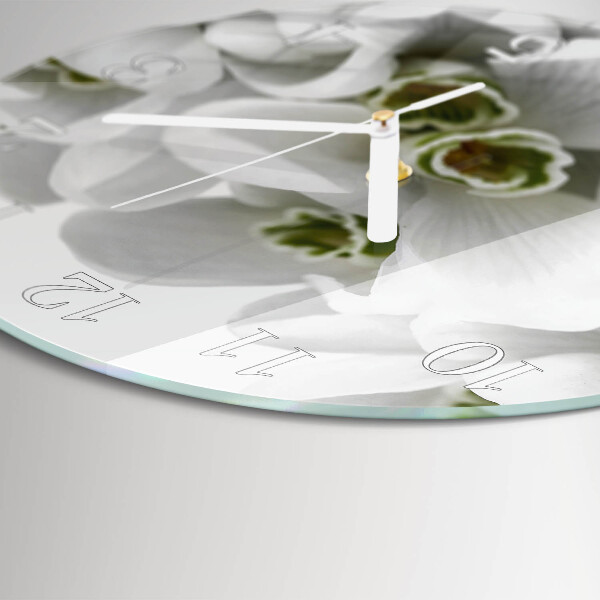 Glas wanduhr Blumen
