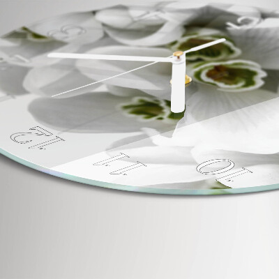 Glas wanduhr Blumen