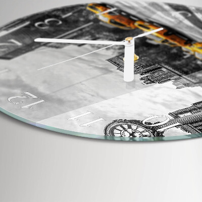 Glas wanduhr Taxi