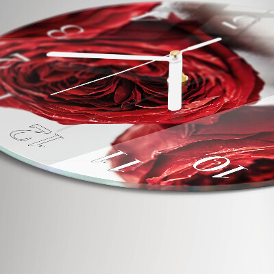 Glas wanduhr Blumen