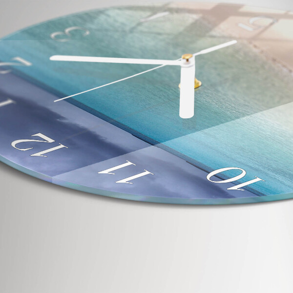 Glas wanduhr Strand