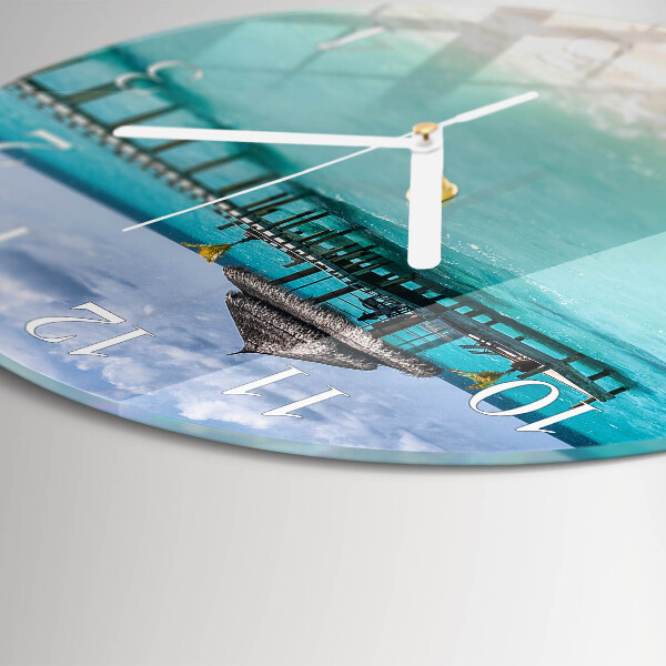 Glas wanduhr Strand