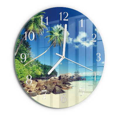 Glas wanduhr Palm Beach