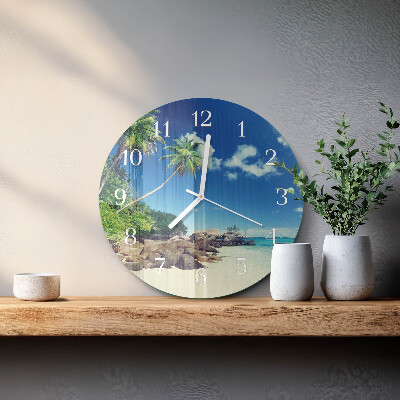 Glas wanduhr Palm Beach