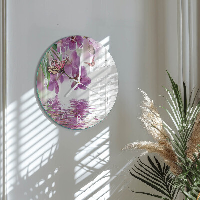 Glas wanduhr Schmetterlinge