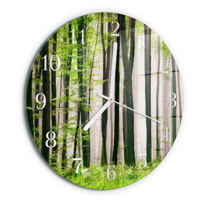 Glas wanduhr Wald