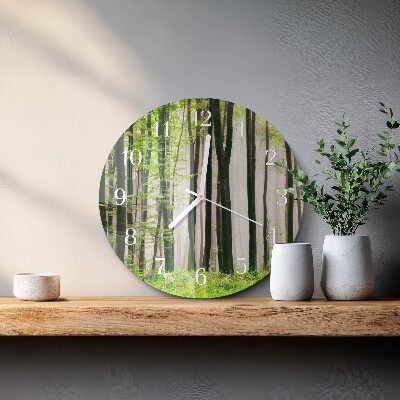 Glas wanduhr Wald