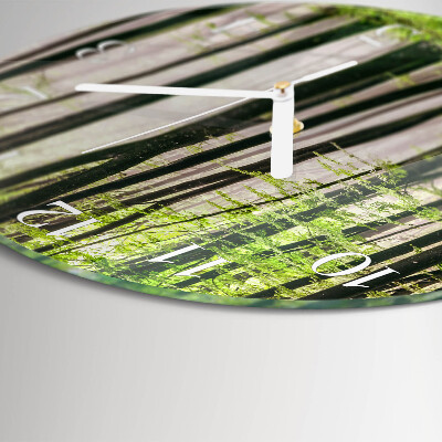 Glas wanduhr Wald