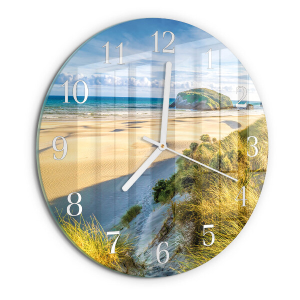Glas wanduhr Strand