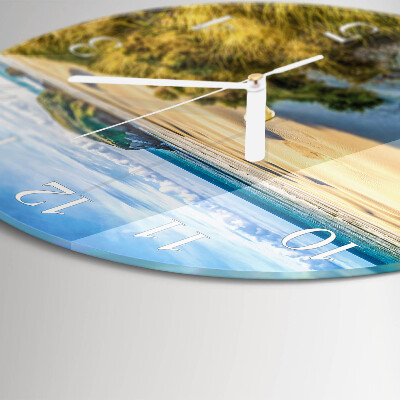 Glas wanduhr Strand