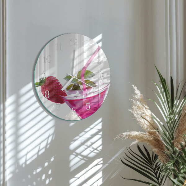 Glas wanduhr Cocktail
