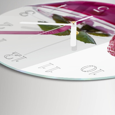 Glas wanduhr Cocktail