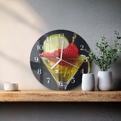 Glas wanduhr Cocktail