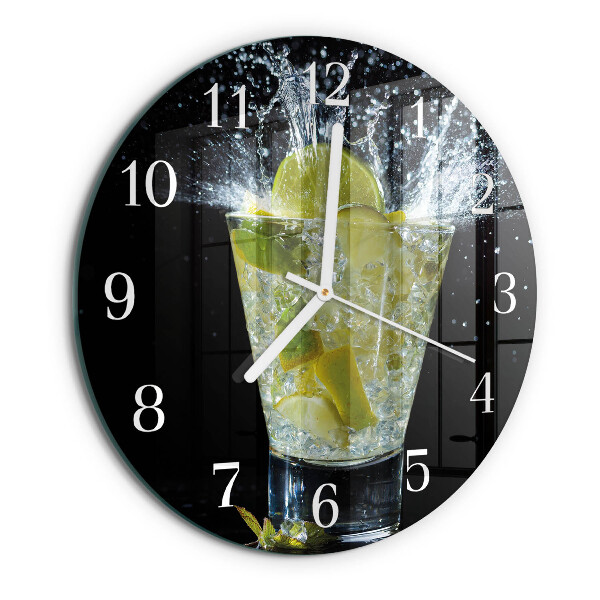 Glas wanduhr Cocktail
