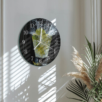 Glas wanduhr Cocktail