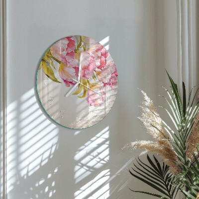 Glas wanduhr Aquarelle