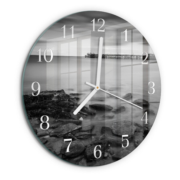 Glas wanduhr Flussufer
