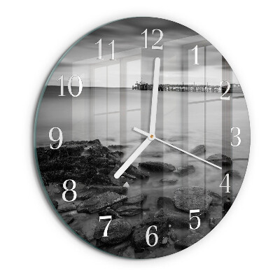 Glas wanduhr Flussufer