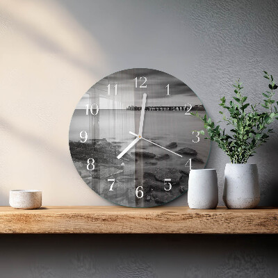 Glas wanduhr Flussufer