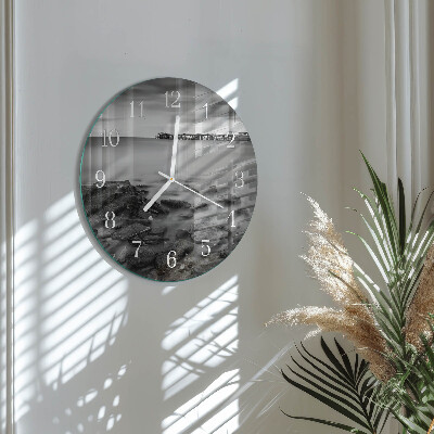Glas wanduhr Flussufer