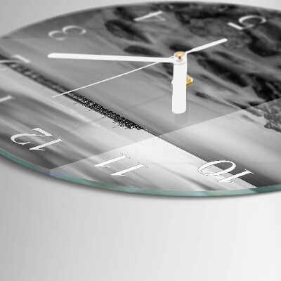 Glas wanduhr Flussufer
