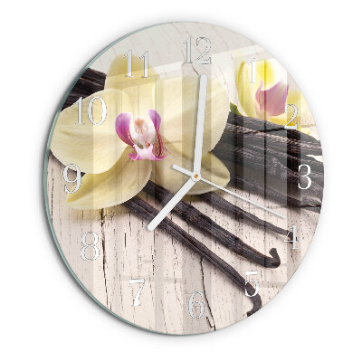 Glas wanduhr Vanille