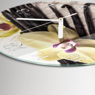 Glas wanduhr Vanille