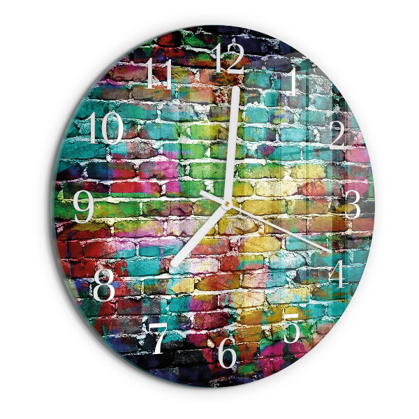 Glas wanduhr Ziegel
