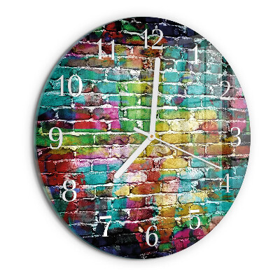 Glas wanduhr Ziegel